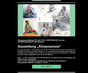 Newsletter vom RZ zur Ausstellung "Körperpoesie"